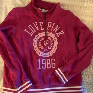 Victoria’s Secret pink quarter zip.